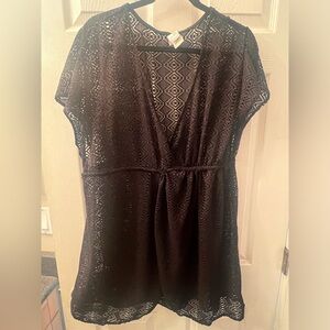 Black Swimsuit Cover Up - Christina Blue  Size L/XL